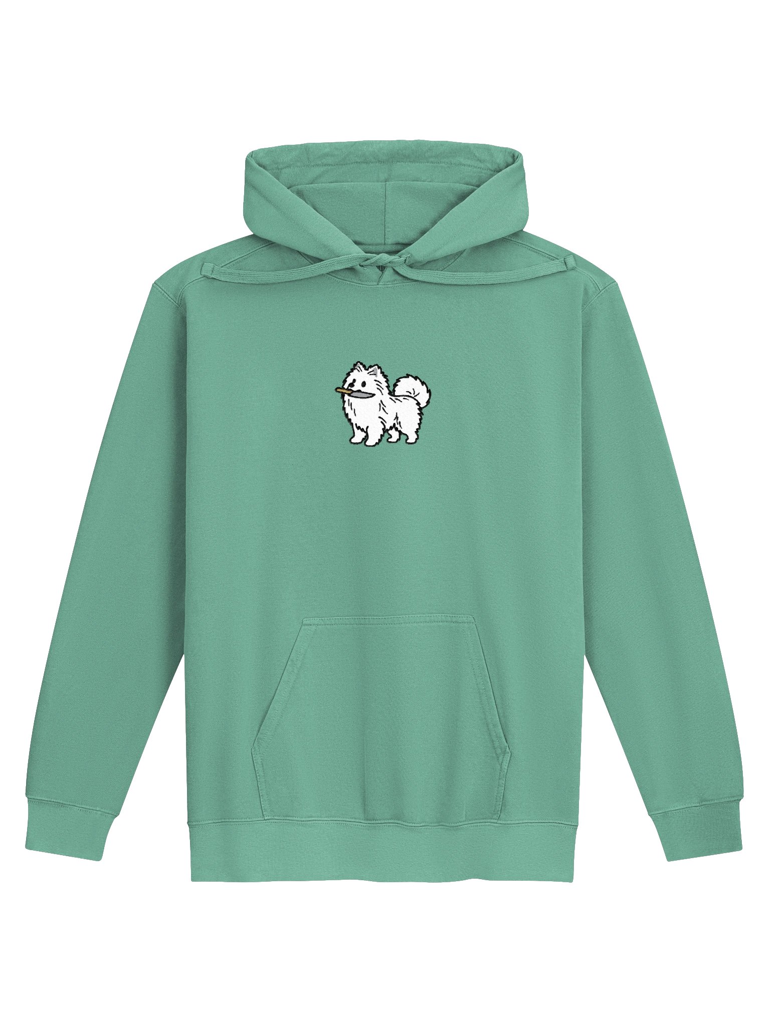 Funny Chibi-Style Pomeranian(White) Embroidered Premium Hoodie product image (41)