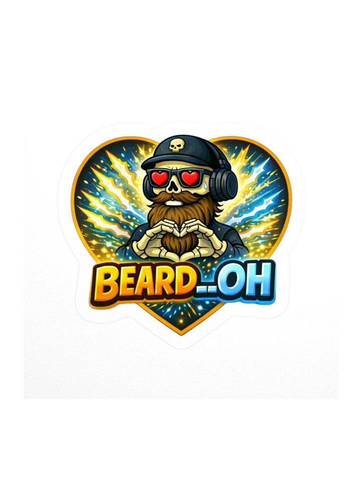 Beard__Oh Heart Logo Sticker product image (1)
