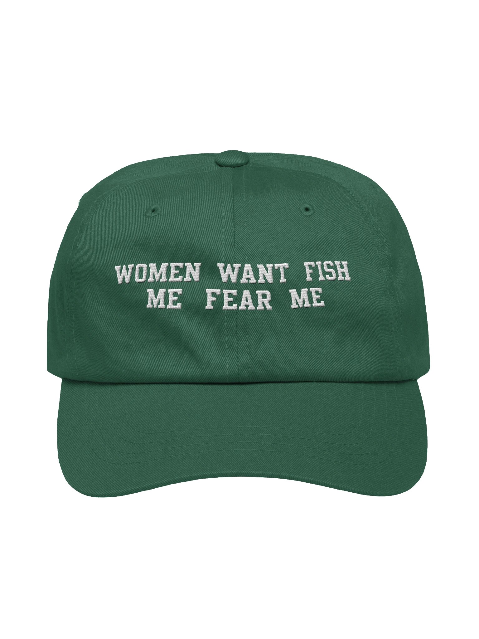 Women Want Me Fish Fear Me Hat – Funny Embroidered Fishing Cap product image (1)