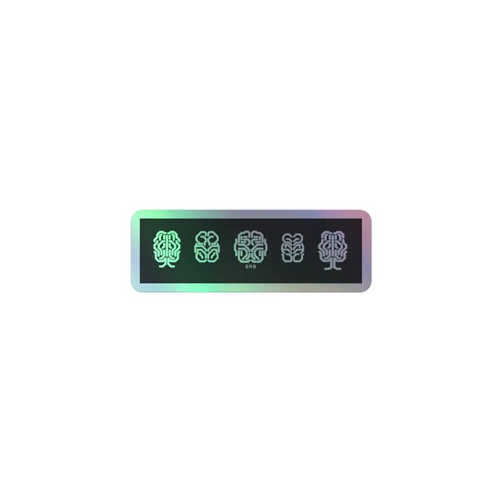 Hologrophic Brain Sections Logo Sticker product image (1)