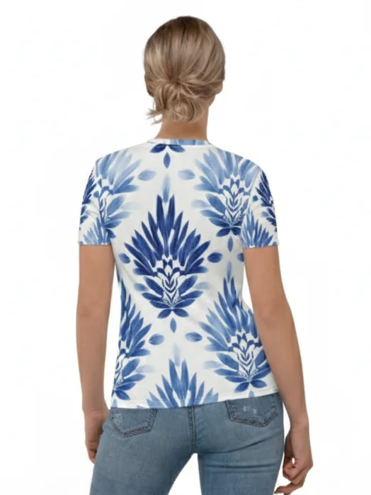 Blue Feathers All-Over Print Women's Tee product image (2)