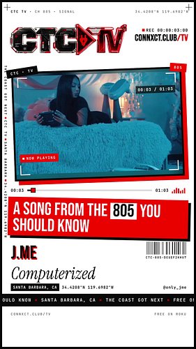 Have you heard “Computerized” by J.ME?

A song from the 805 you should know 🔌 Straight out of Santa Barbara. Tap in with @onl...