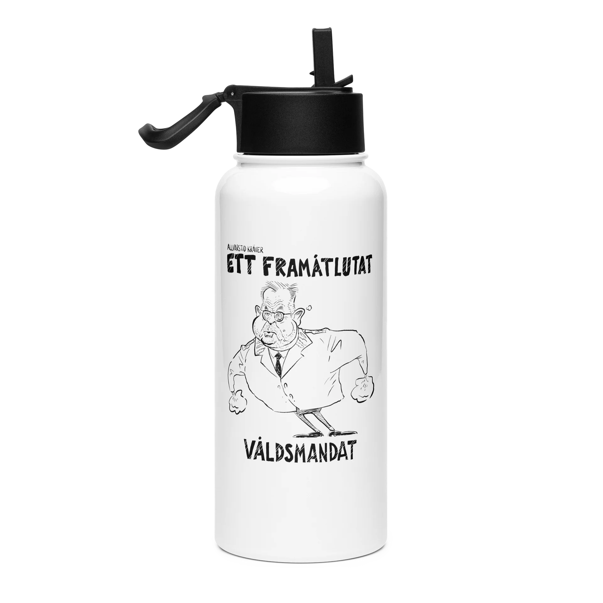 Framåtlutat våldsmandat - Vattenflaska (signed by @Kluddniklas!) product image (1)