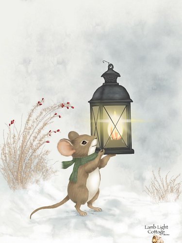 Meet my newest little winter friend.

I think he looks as though he has somewhere very important to be, carrying that lantern...