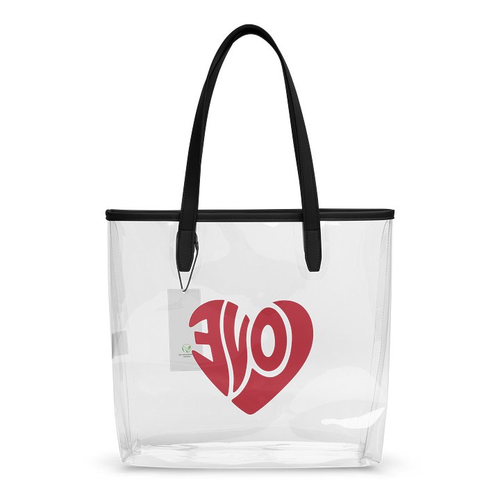 Retro Red Love Heart Clear Tote Bag product image (2)