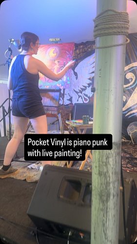 Pocket Vinyl is one of the more unique underground acts out there with punk vibes today! #audiofeed #pianorock #livepainting