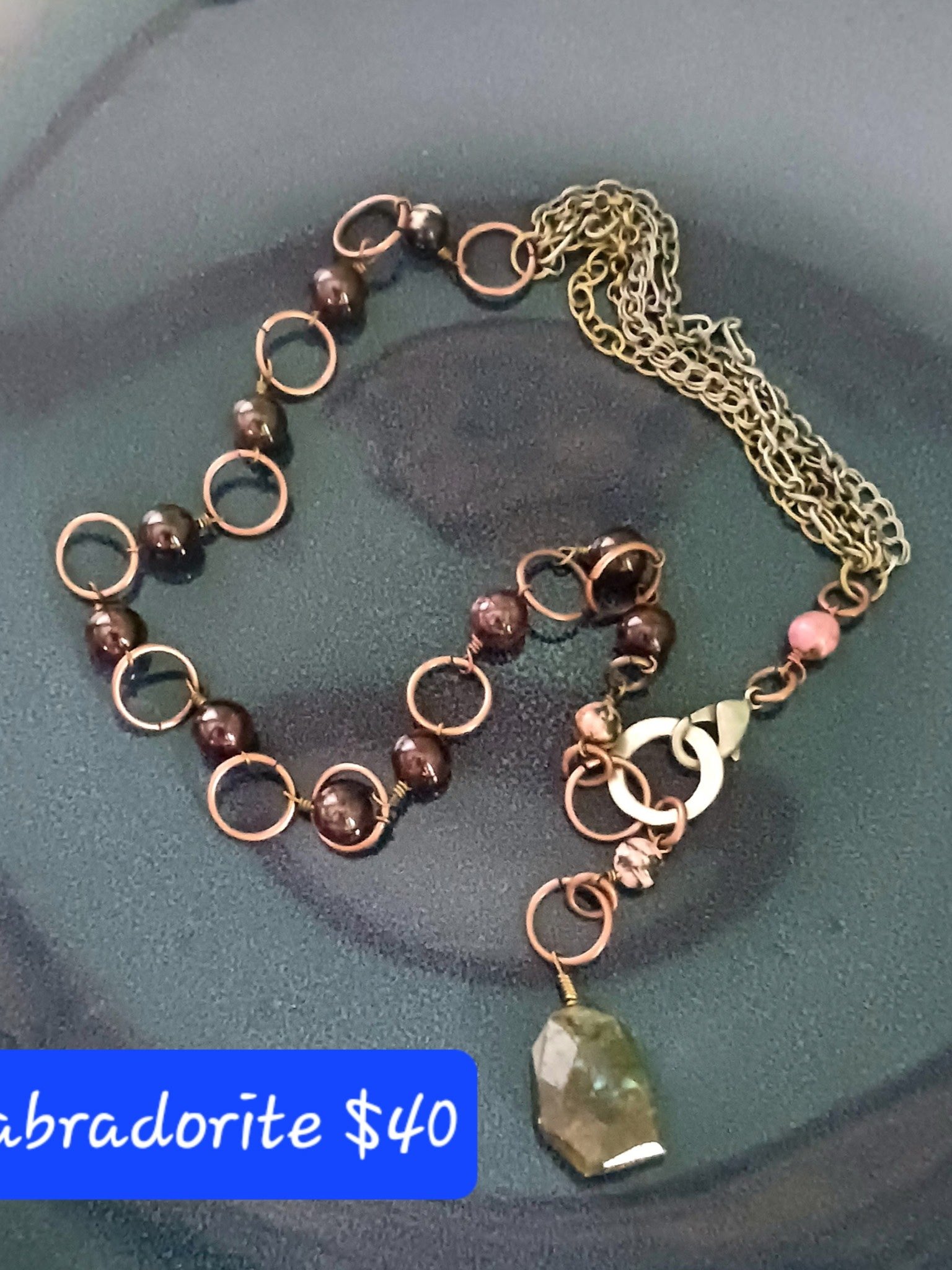 Labradorite Necklace - Handmade Genuine Crystal Pendant product image (2)