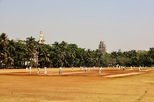 At Oval Maidan, I got a great view of one of Mumbai’s famous cricket grounds 🏏 My guide said the game below was just a recrea...