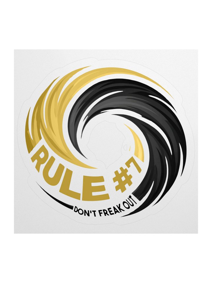 Rule #7 Sticker Black and Gold product image (2)