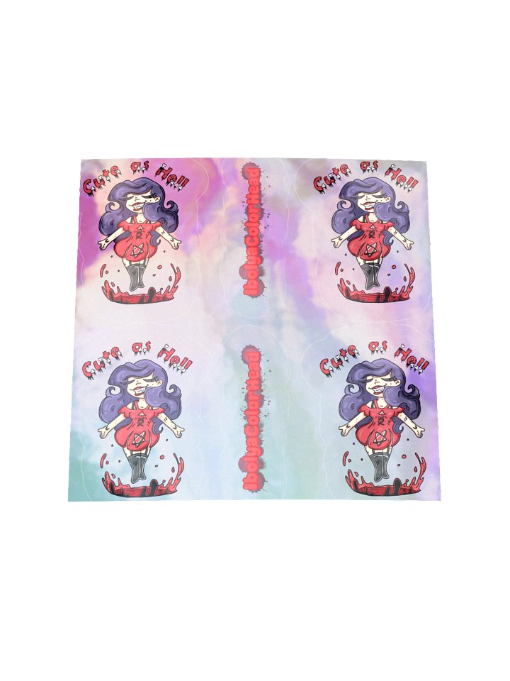 Cute As Hell Holographic Stickers product image (1)