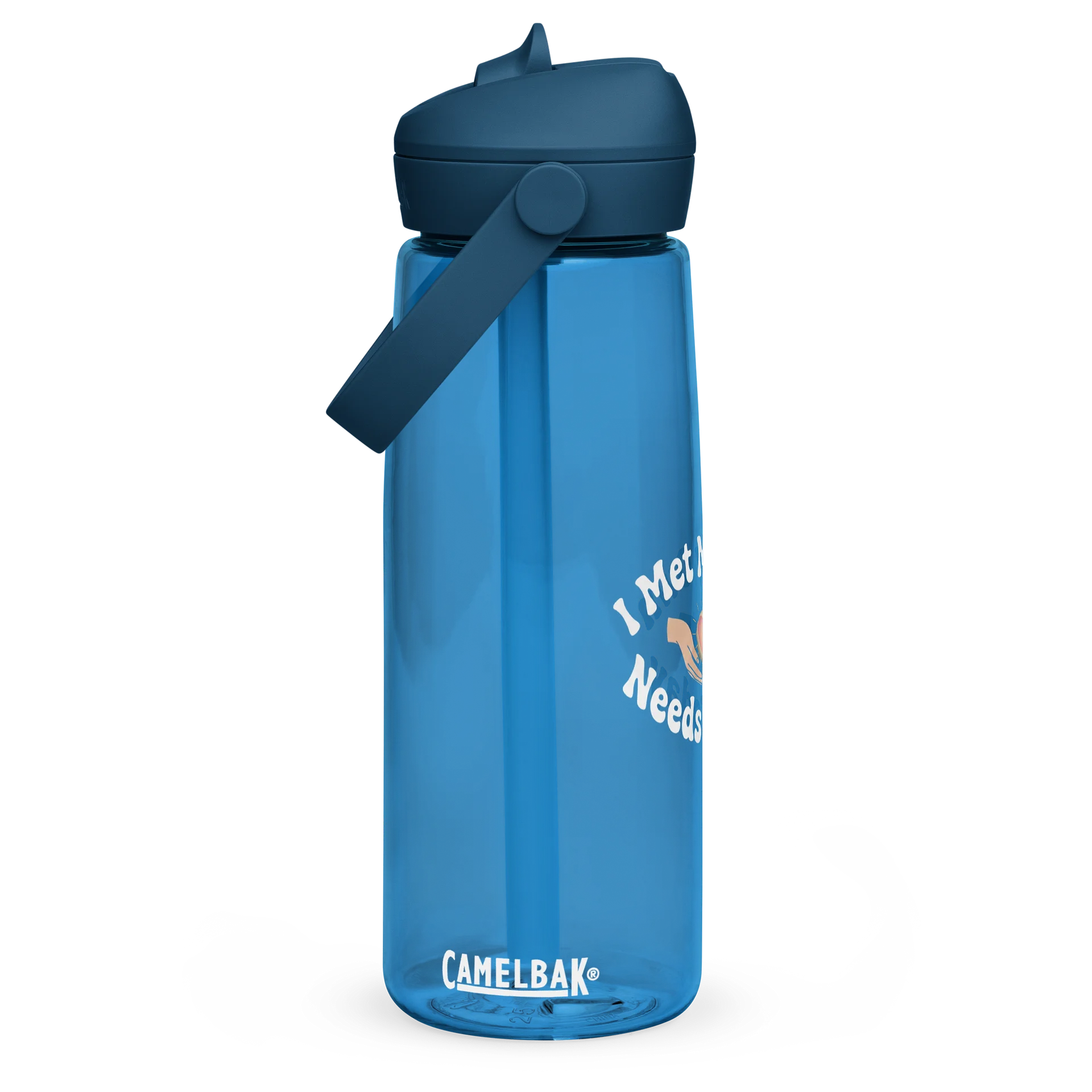 “I Met My Own Needs Today” Blue Water Bottle product image (1)