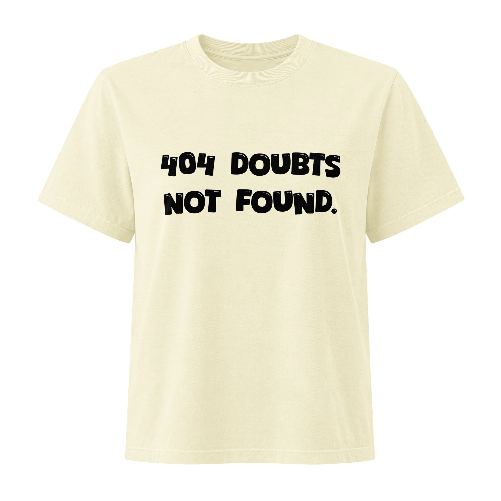 404 Doubts Not Found Premium Dye Tee product image (1)