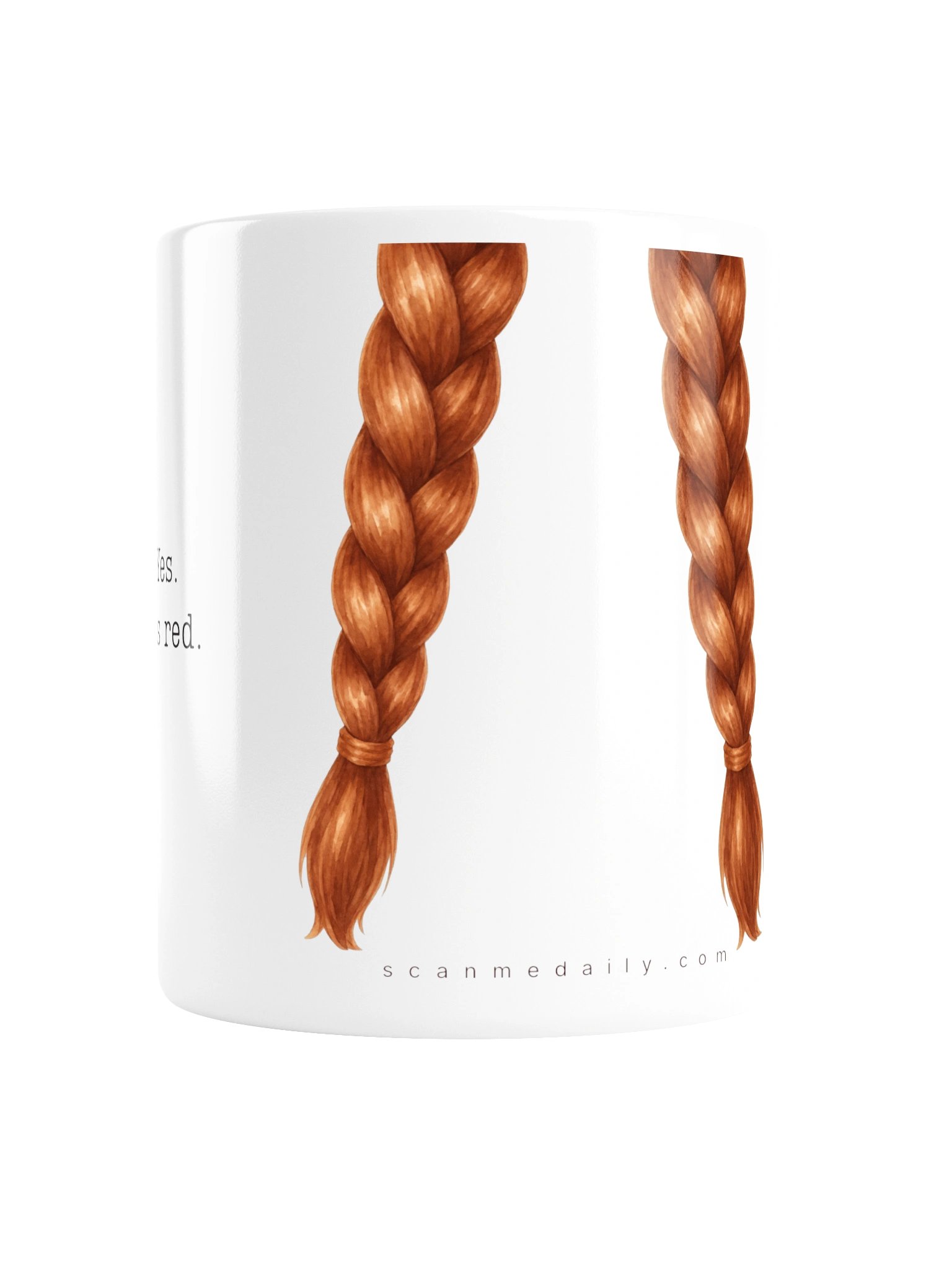 <i>Yes. It's Red</i> • QR Mug<br /> With 160 Daily Quotes<br /> <small>Quotes from beloved novel<br />Anne of Green Gables (1908)</small> product image (4)