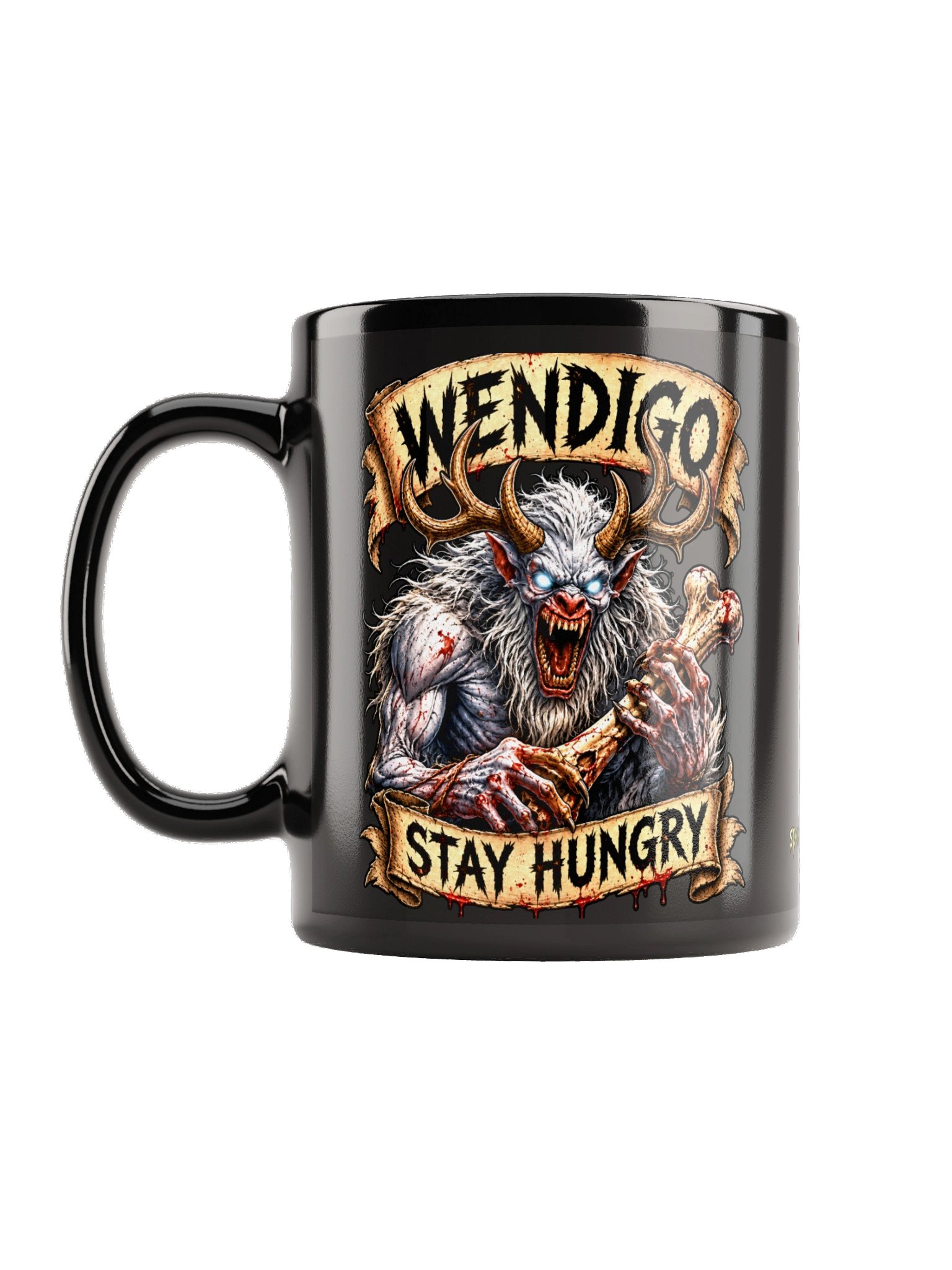 Wendigo “Stay Hungry” Black Mug product image (2)