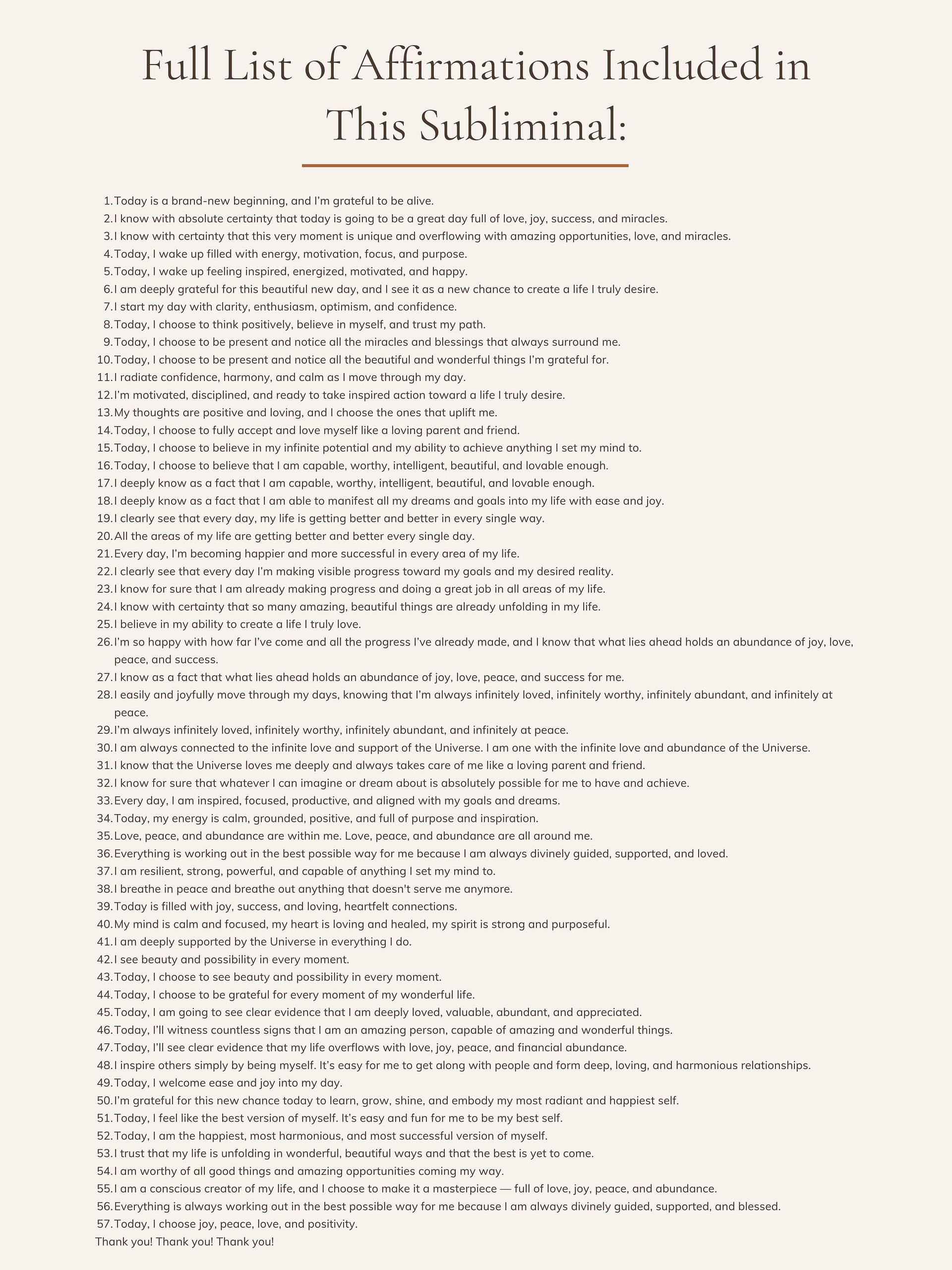 Morning Subliminal Affirmations For a Successful Day & Positive Energy | MP3 Download product image (3)