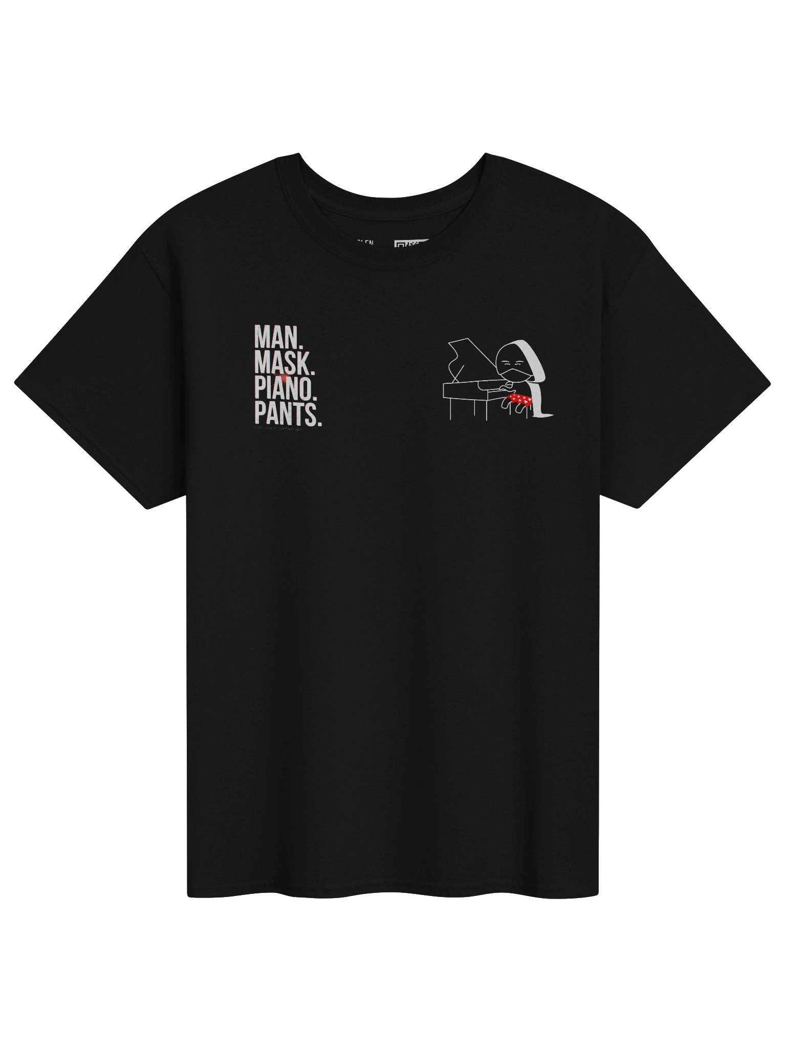 *BRAND NEW* Man. Mask. Piano. Pants. T-shirt (version 3) product image (1)