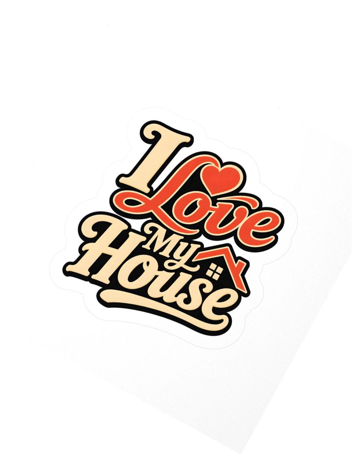 I Love My House Sticker product image (2)
