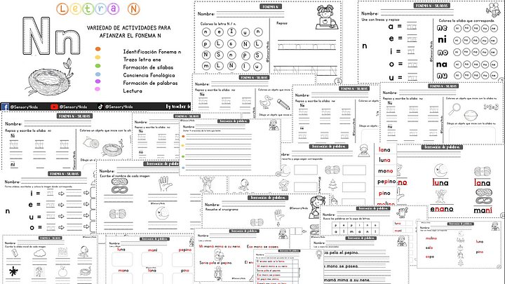 Kit completo de actividades fonema N n product image (2)