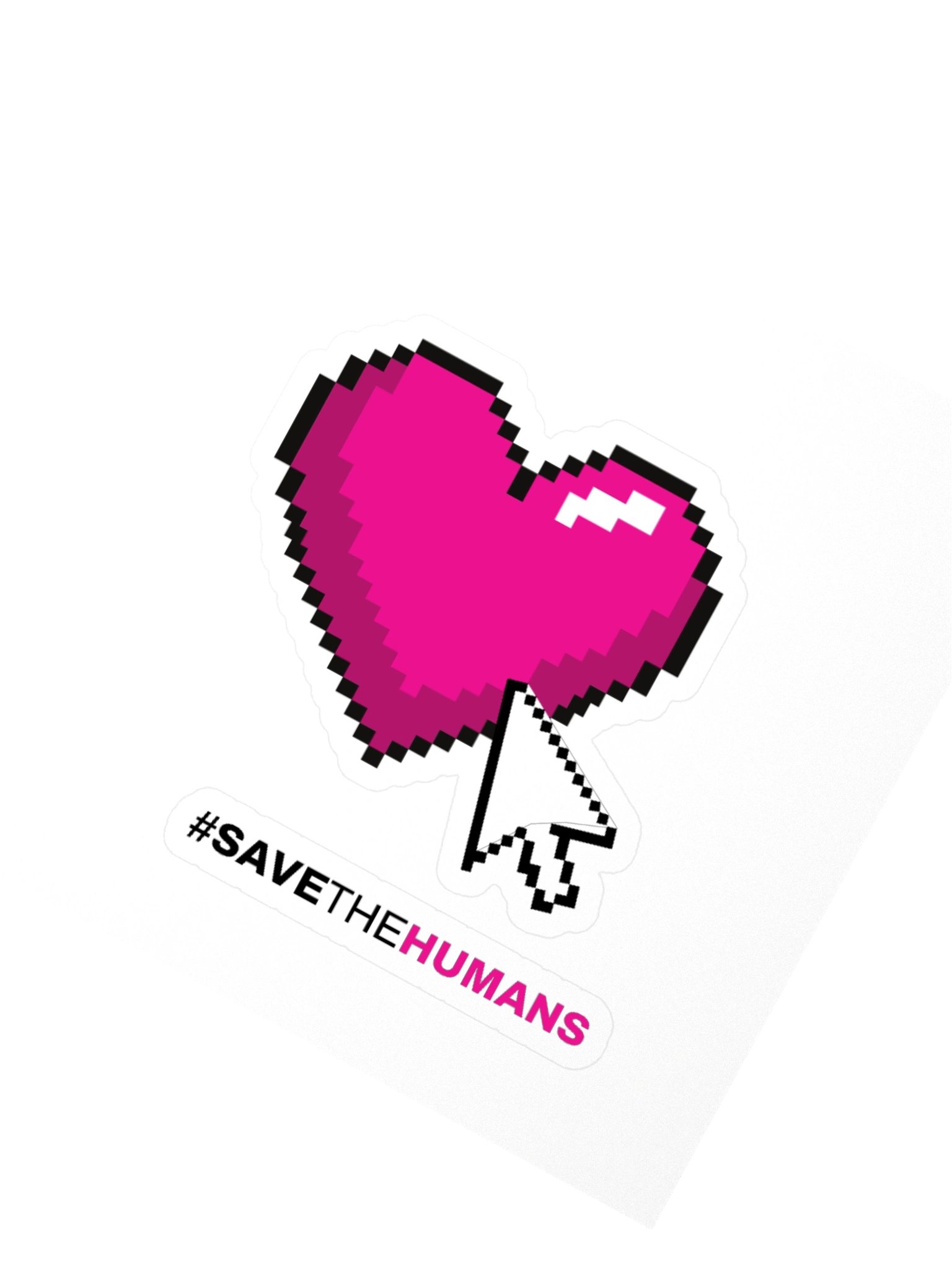 Save the Humans Pixel Heart Sticker product image (5)