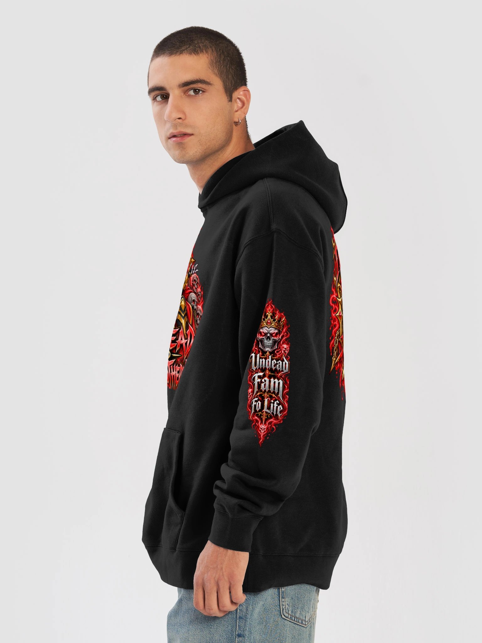 Undead and Unbothered Hoodie (Red) product image (8)