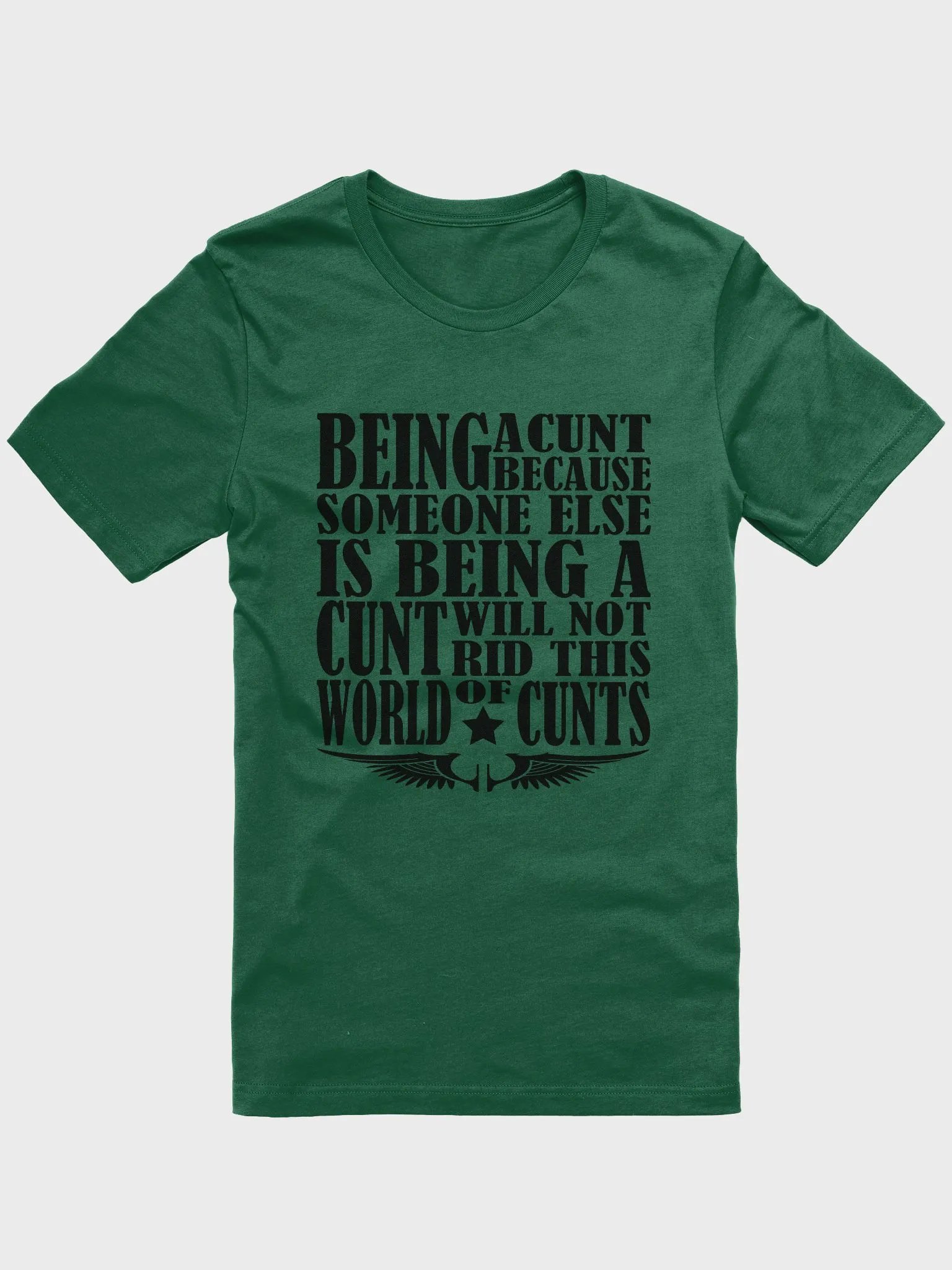 Stop Being A Cunt - Black Lettering - Bella+Canvas Supersoft T-Shirt product image (2)