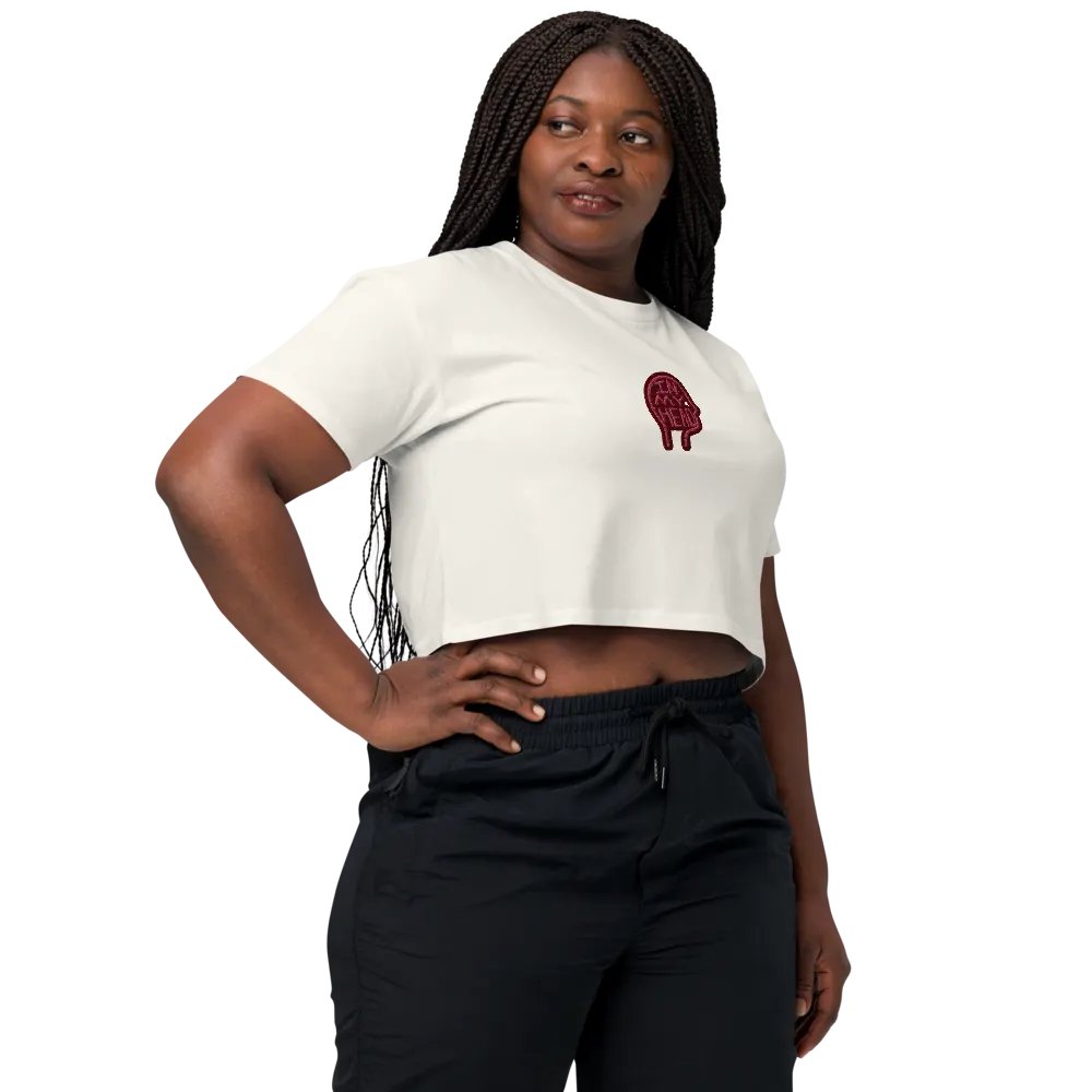 In My Head (rose design) embroidered cotton crop top product image (3)