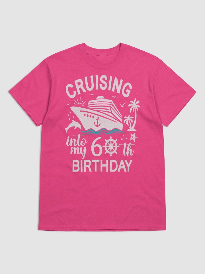 Cruising Into 60th Birthday Gildan 5000 Heavyweight T-Shirt (Dark Colours) product image (1)