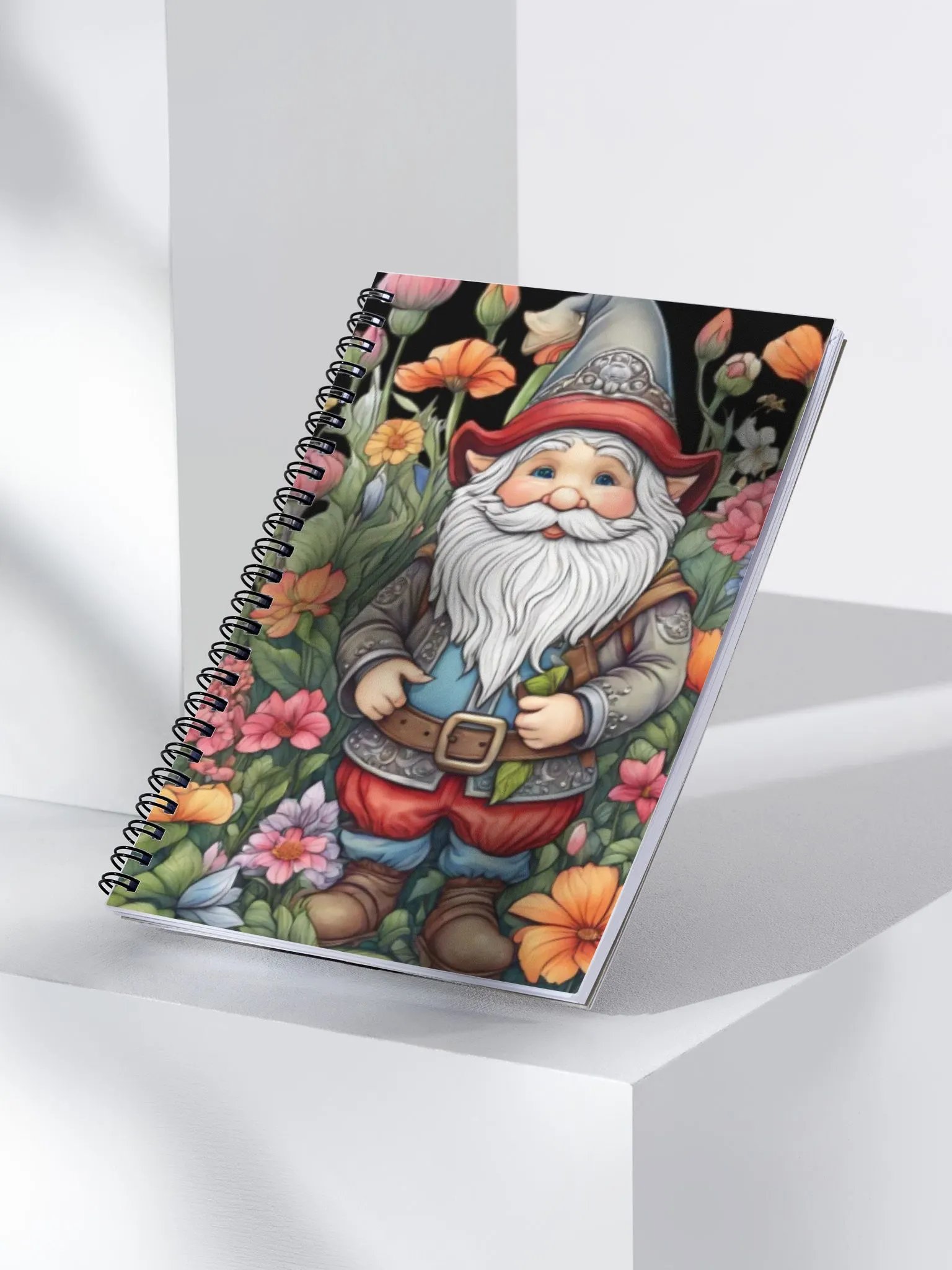 SPIRAL NOTEBOOK CUTE GARDEN GNOME product image (3)