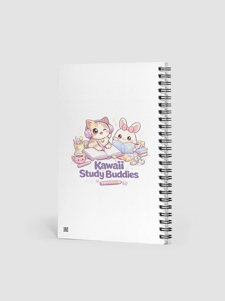 Kawaii Study Buddies Spiral Notebook 🐾📚💖 product image (2)