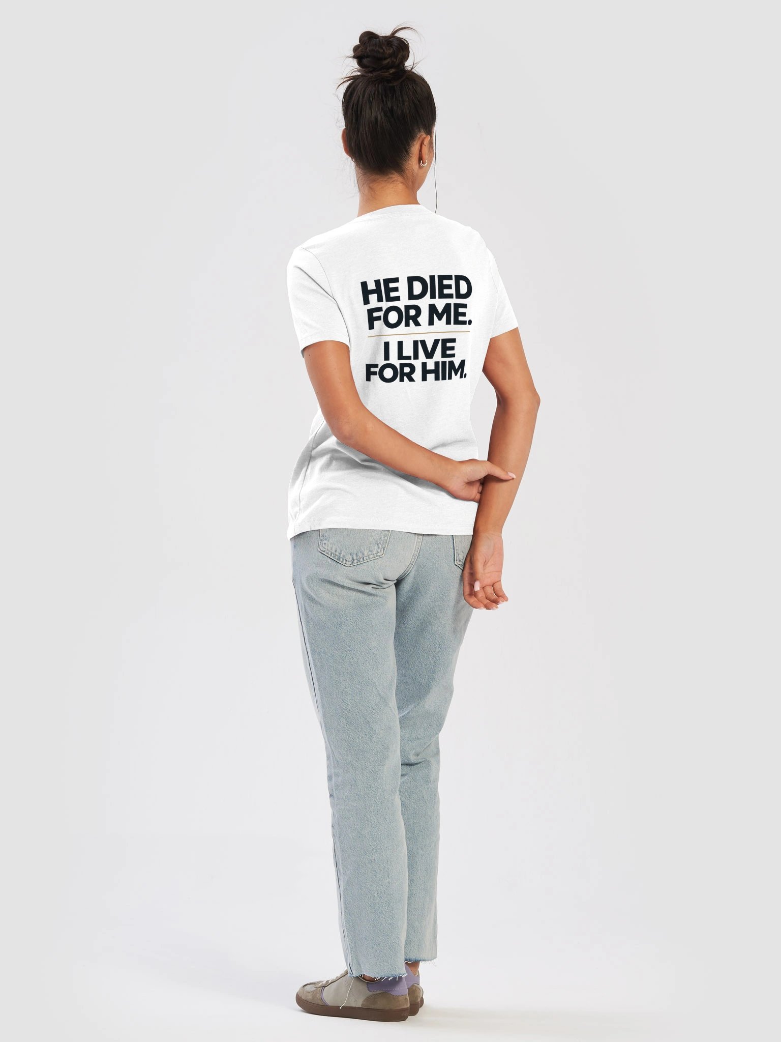 Female V-Neck HE DIED FOR ME - WS product image (7)