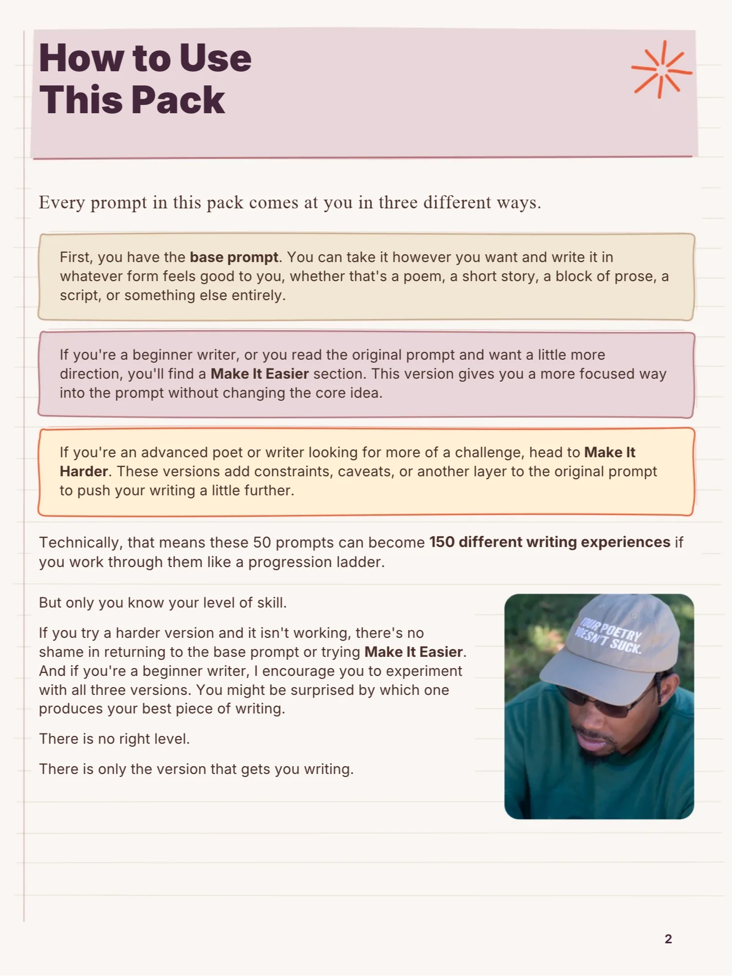 50 Writing Prompts That Don't Suck - For Poets and Writers product image (2)