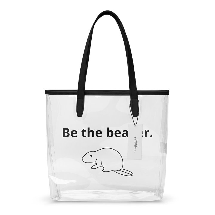 Sandstone & Stick - Be the beaver clear tote product image (1)