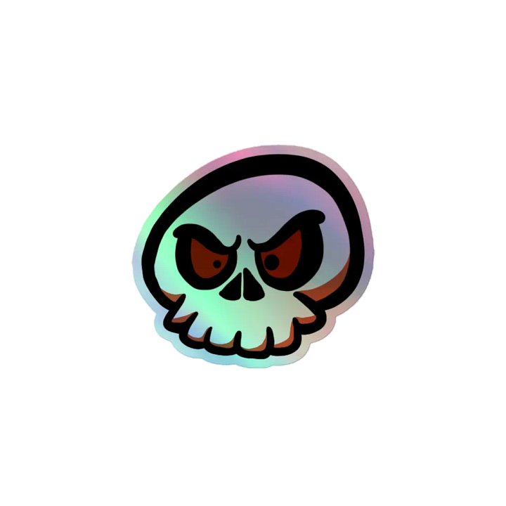 Mad Skull Holo Sticker product image (1)