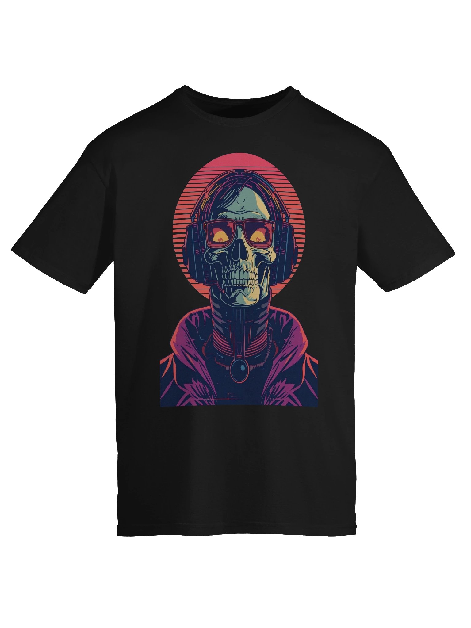 Neon DJ Skull T-Shirt product image (4)