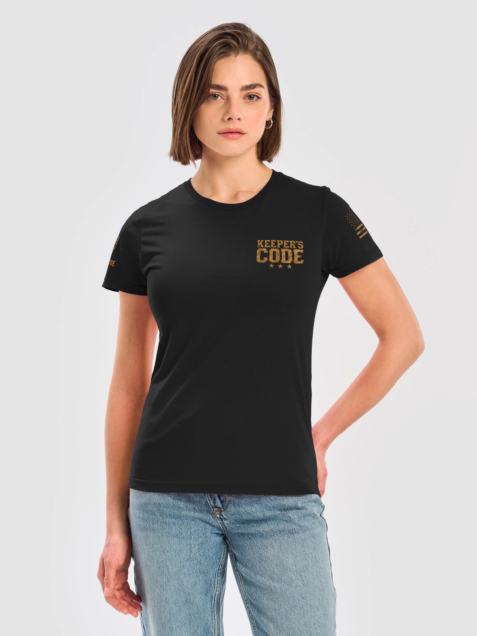 Keeper’s Code™ Women’s CODE 03 Conviction American Warrior T-Shirt product image (7)