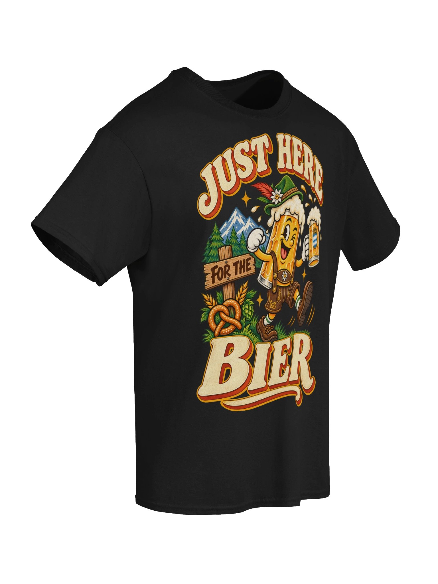 Just Here for the Bier Oktoberfest Funny Vintage Tee product image (67)