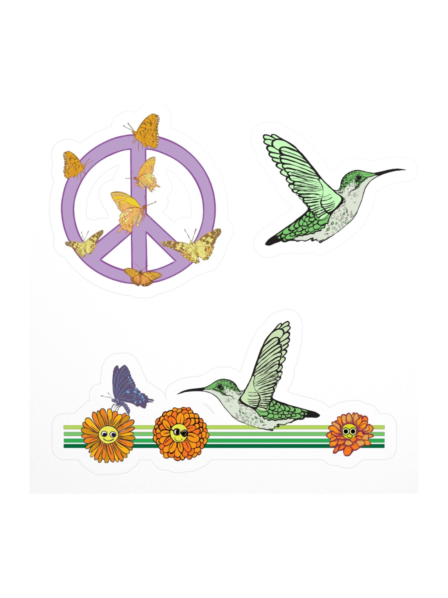 Hummingbird Peace Stickers product image (1)