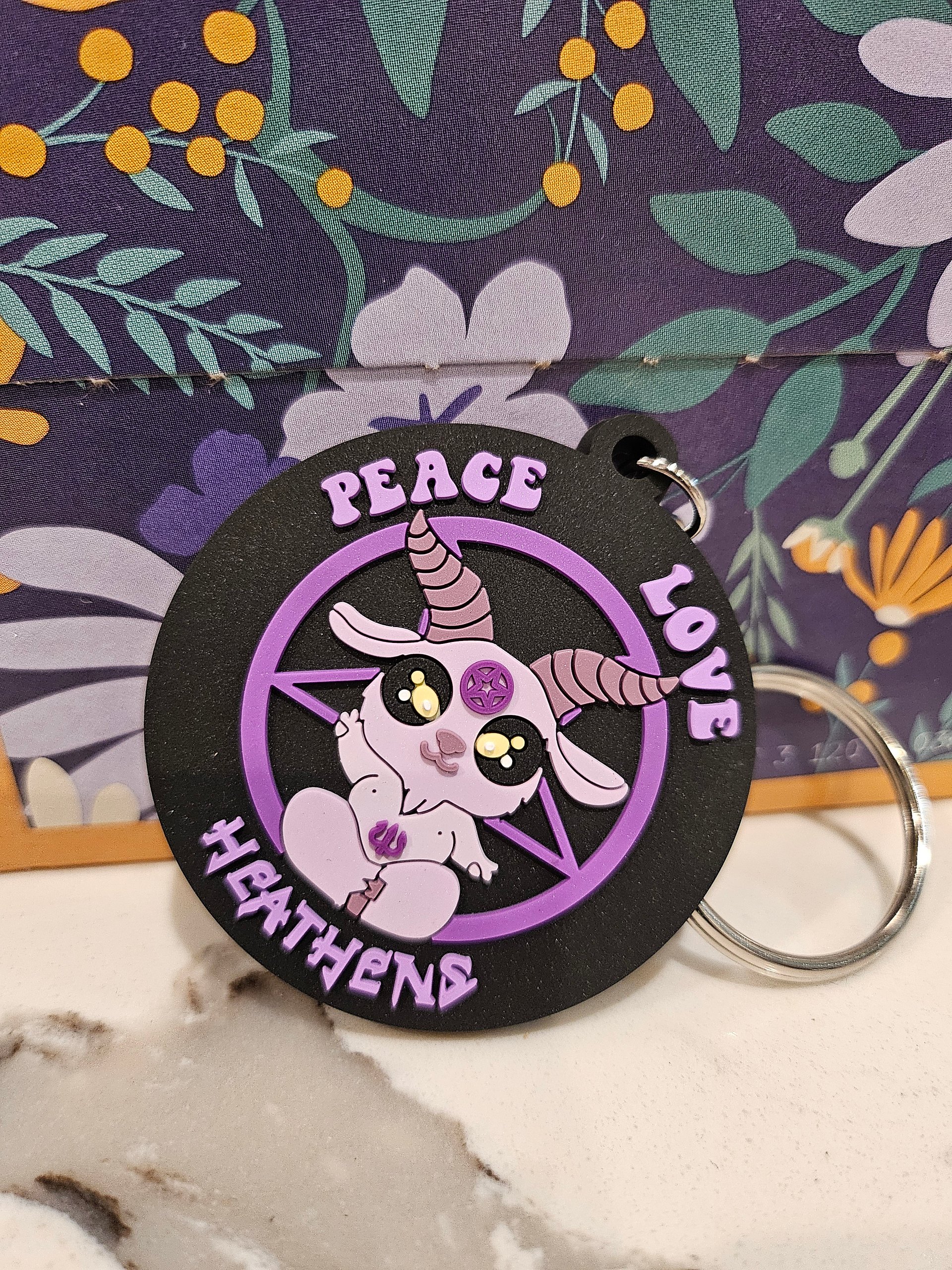 Limited Edition Keychain - Peace, Love, Heathens product image (2)