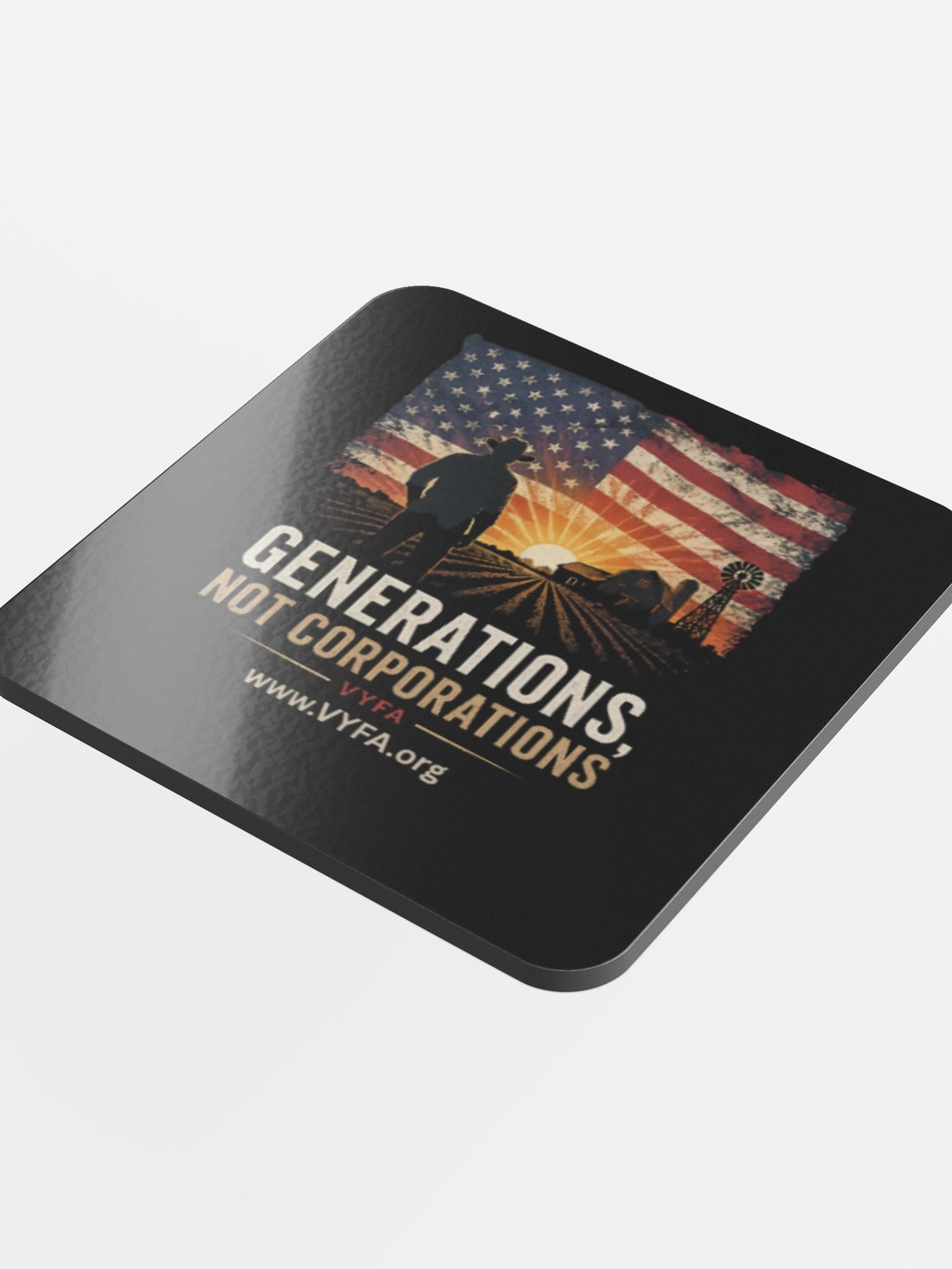 Generations Not Corporations Cork Coaster product image (4)