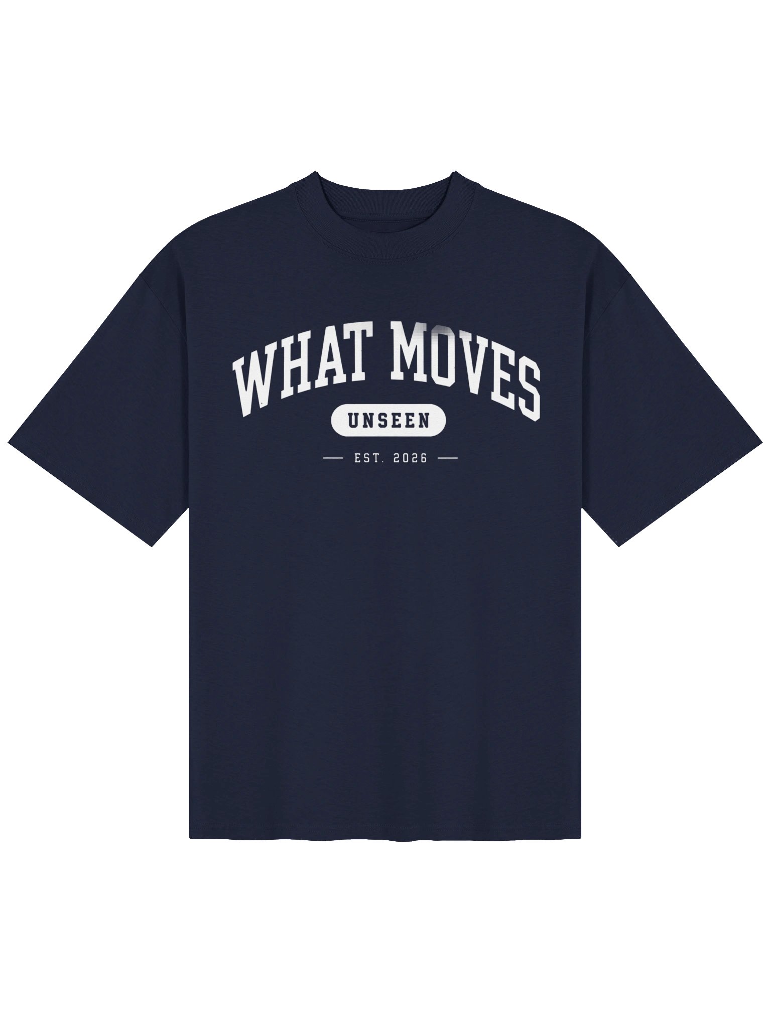 What Moves Unseen — Collegiate Oversized Tee product image (1)