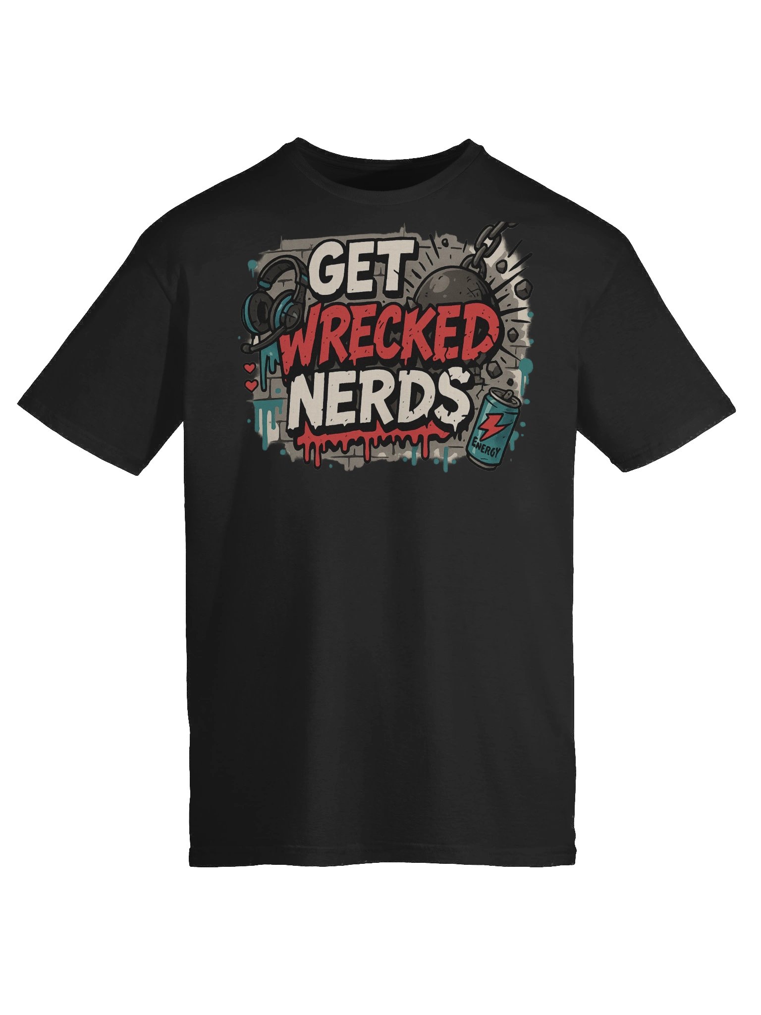 Get Wrecked Nerds – Funny Gamer Trash Talk T-Shirt product image (9)