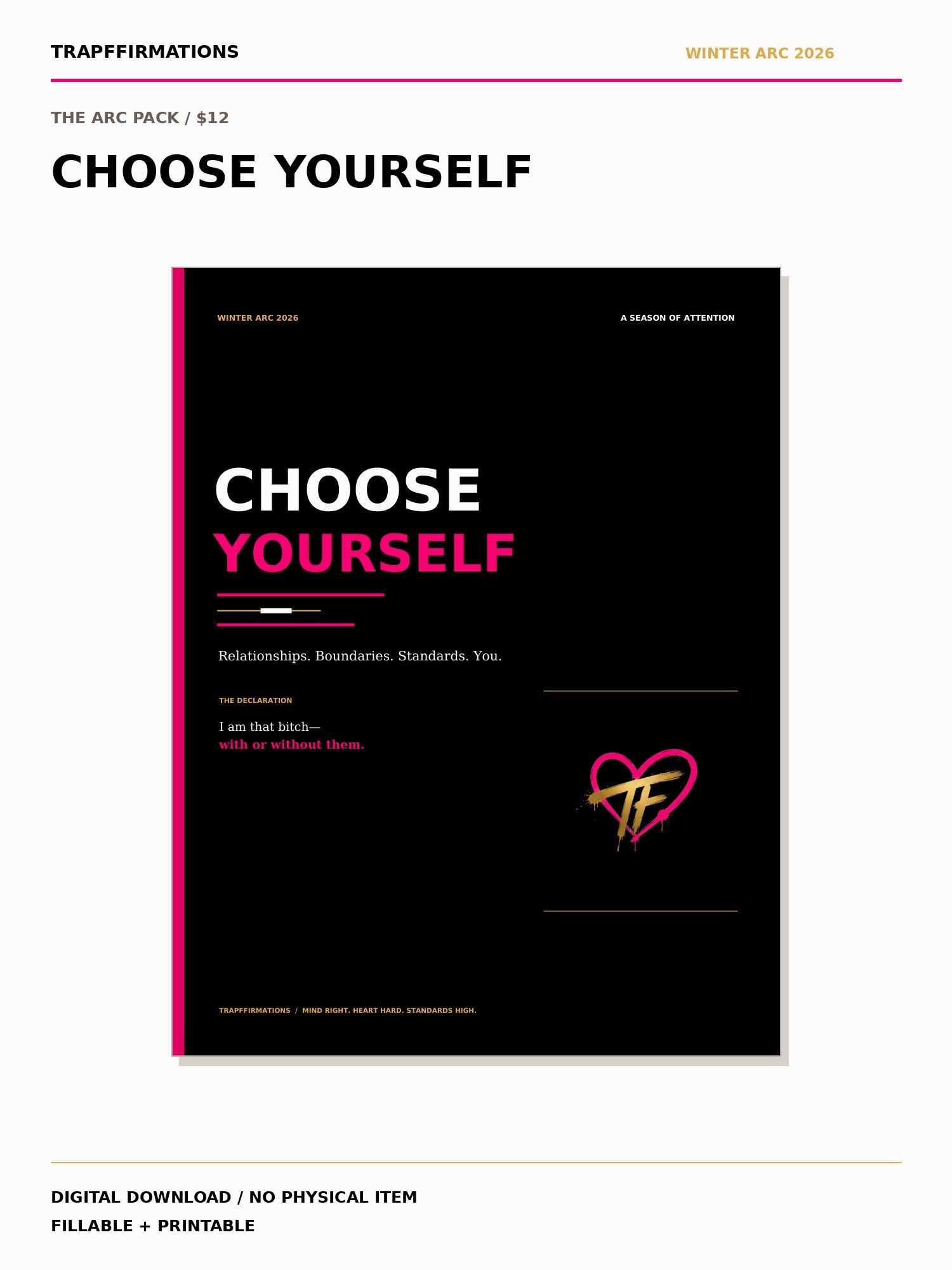 CHOOSE YOURSELF | Winter Arc 2026 Arc Pack product image (1)