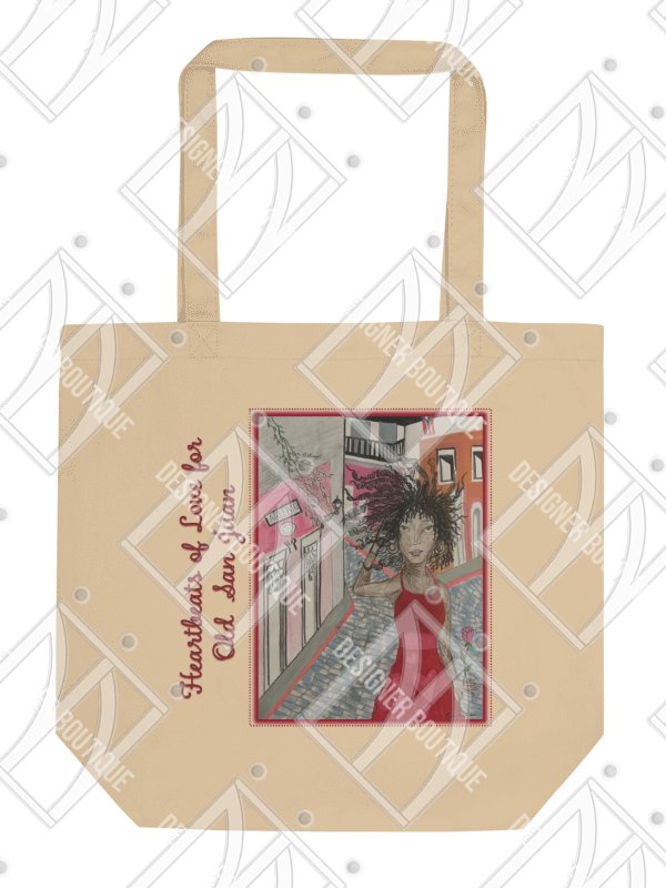 NN Designer Boutique x Camila Arraiza: Tote Bag (Afro-Boricua) – Heartbeats of Love for Old San Juan product image (1)