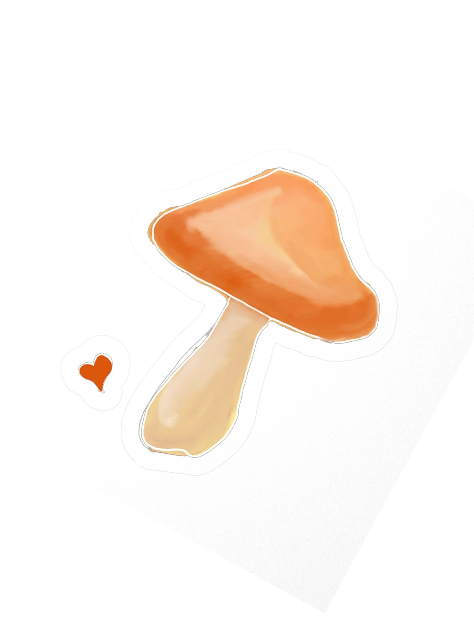 The Mushroom, Watercolour Mushroom Sticker (3 inch vinyl) product image (2)