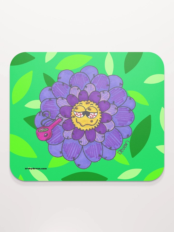 Purple Stoner Flower Mousepad product image (2)