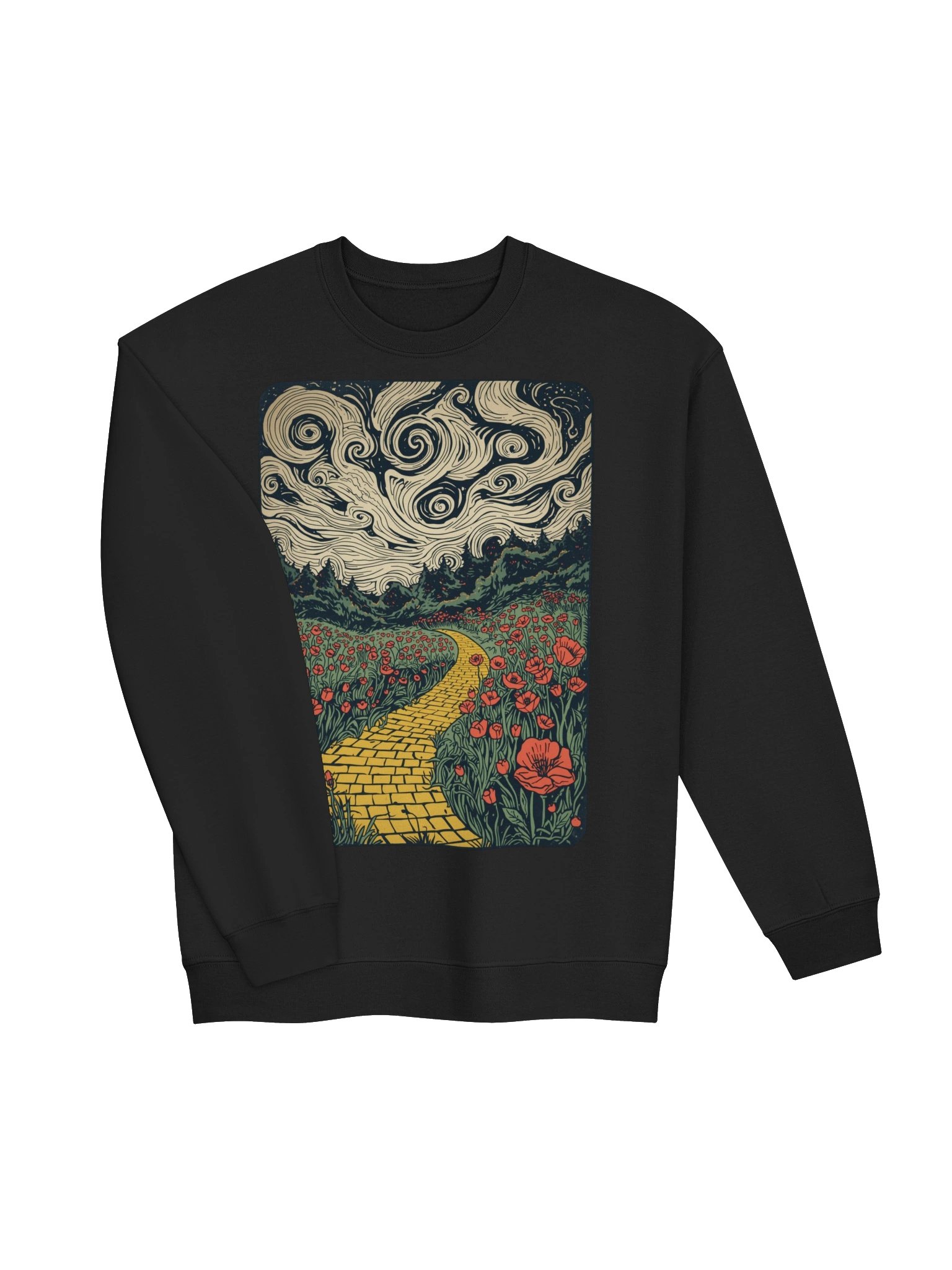 Yellow Brick Road Dreamscape Crewneck, Red Poppy Oz Sweatshirt product image (5)