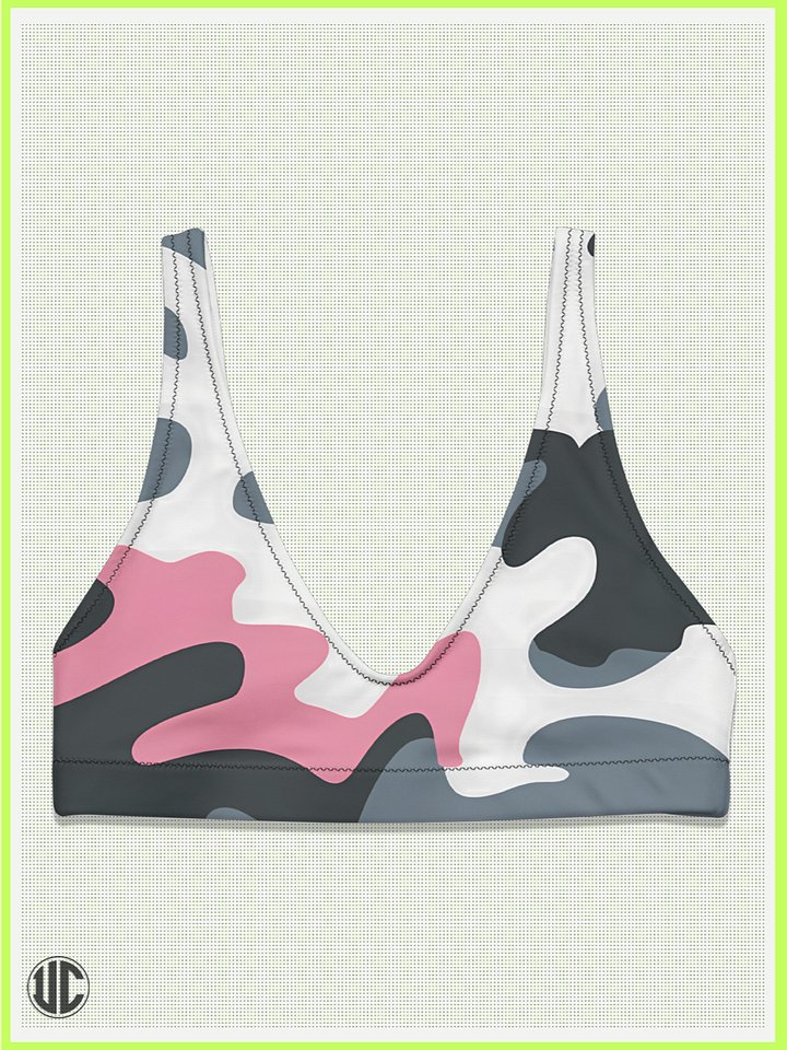 UnkoCon – Bubblegum Pink Urban Camo Bikini Top product image (1)