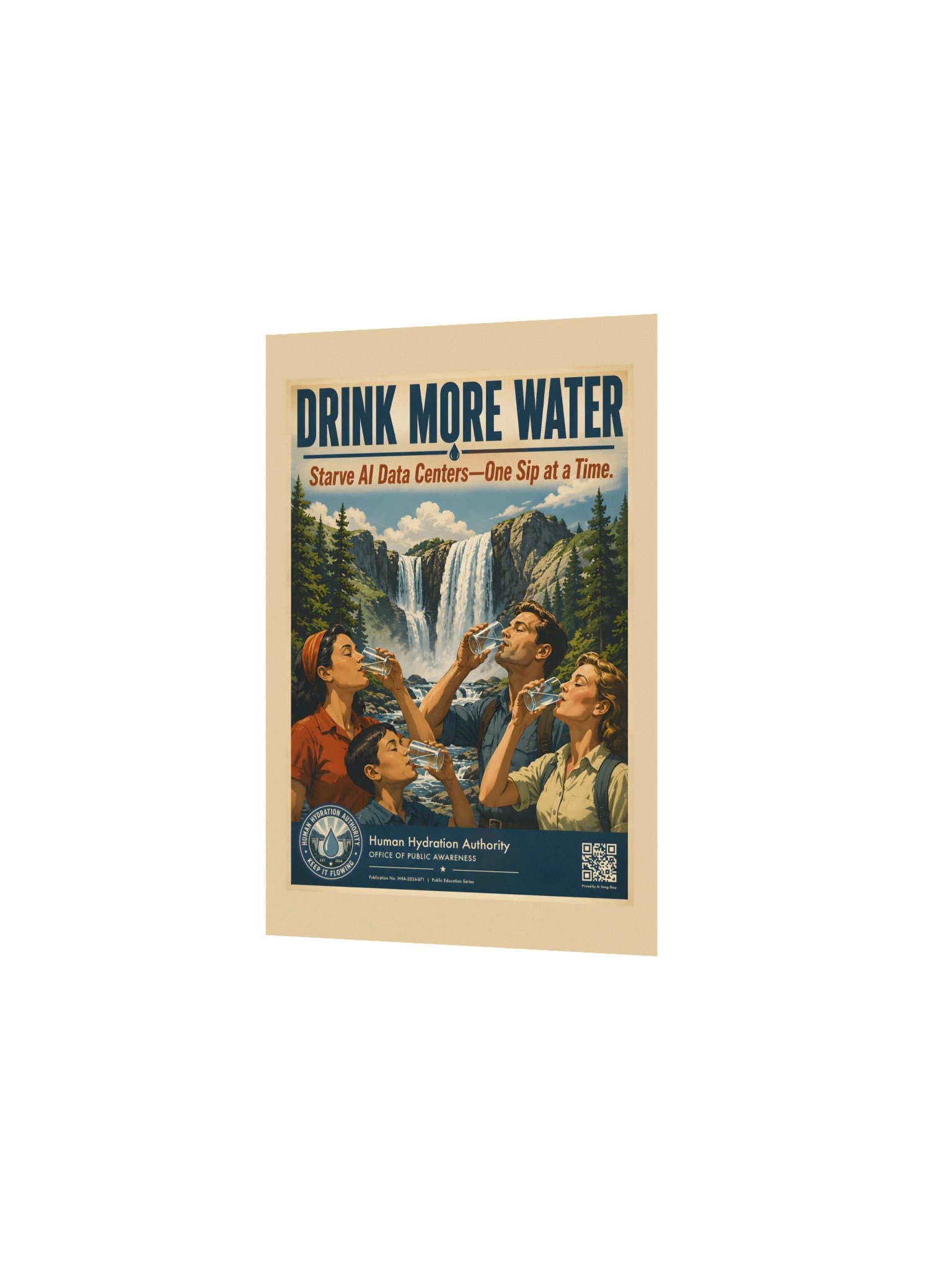 Drink More Water — Dystopian Water Wars Resistance Poster product image (2)