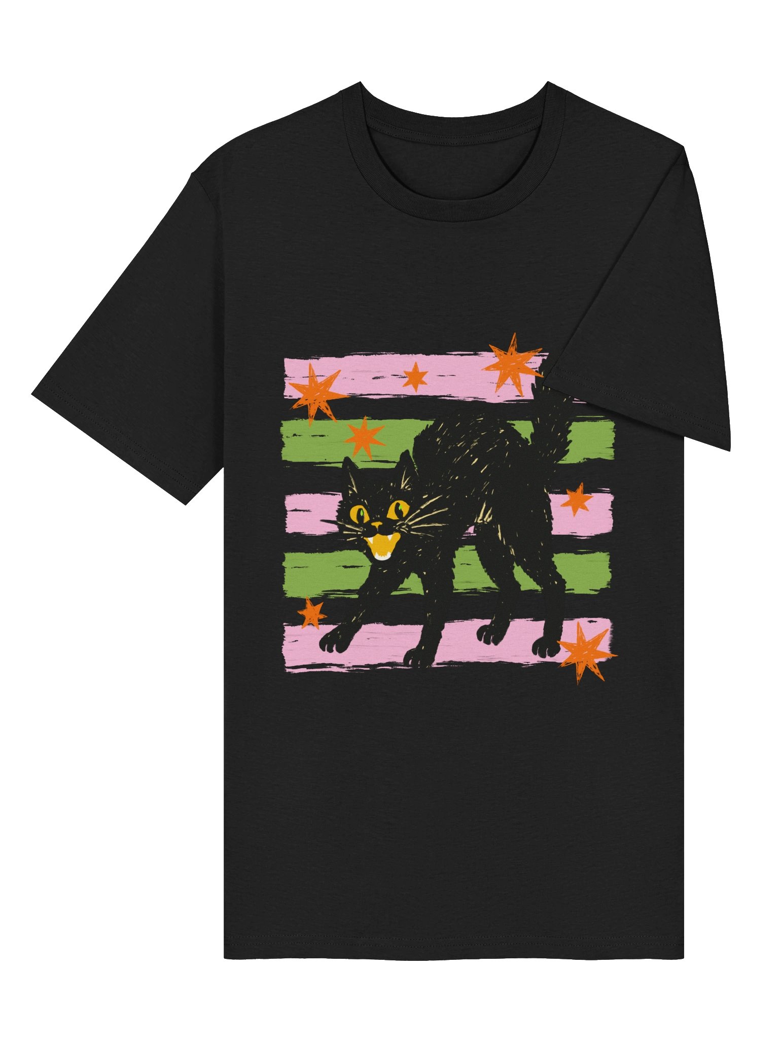 Spooky Halloween Cat Graphic Tee product image (3)