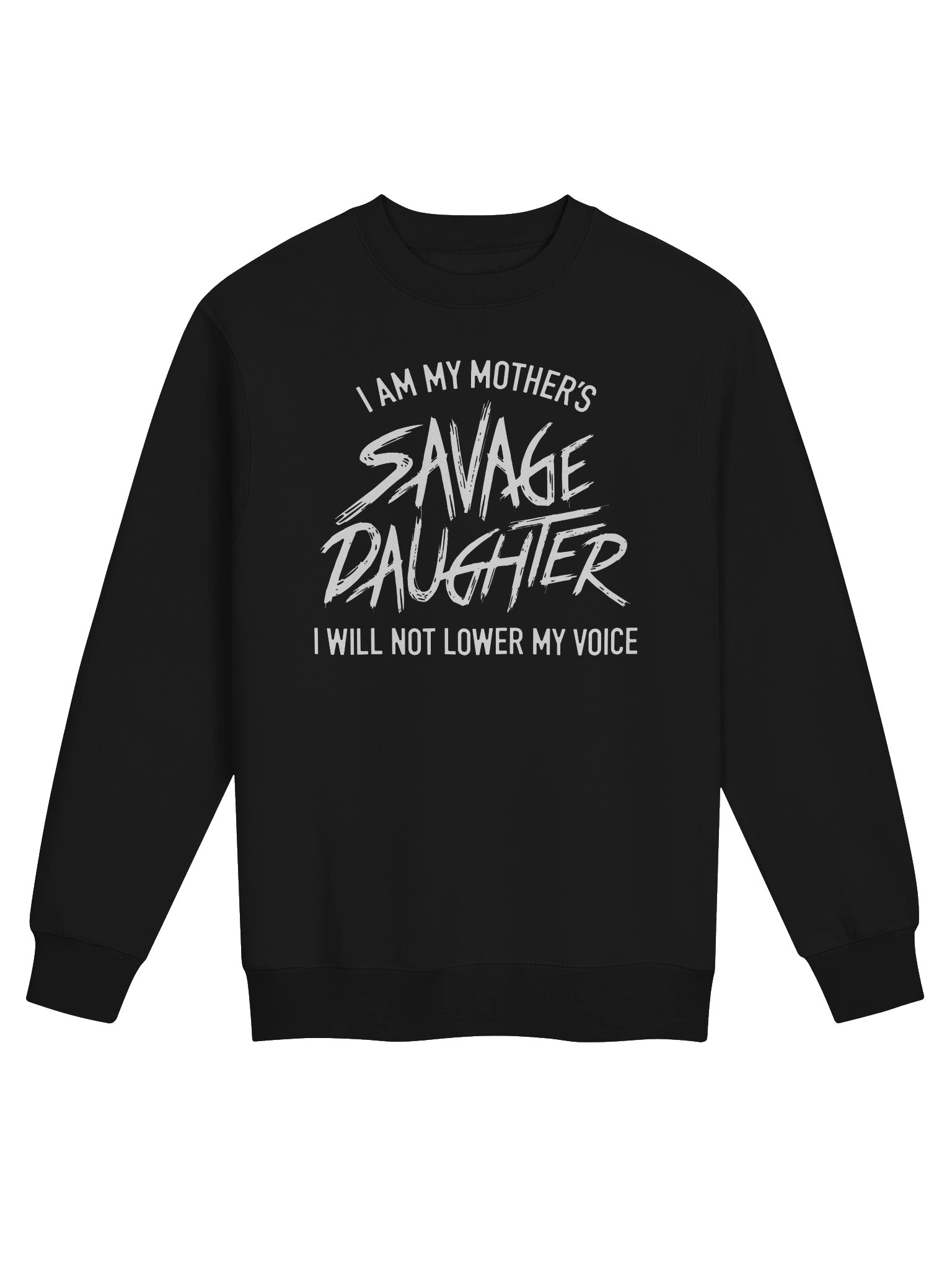 Savage Daughter Premium Crewneck Sweatshirt (white print) product image (1)